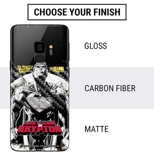 DC Comics Superman Last Son of Krypton Galaxy S9 Skin